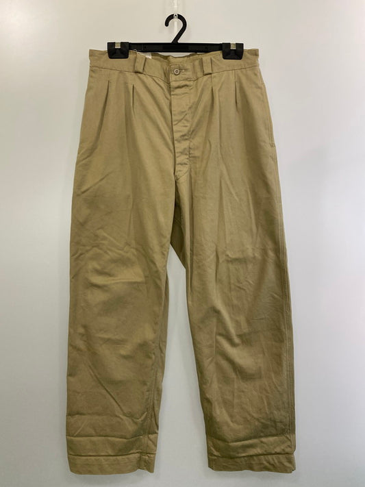 【中古品】【メンズ】  フランス軍 50-60'S M52 後期 チノパンツ ボトムス ズボン 157-241210-me-17-min サイズ：35 カラー：ベージュ系 万代Net店