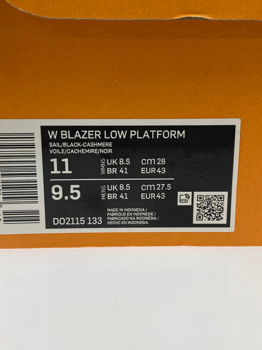 【中古美品】【メンズ】 NIKE ナイキ D02115-133 WOMEN'S BLAZER LOW PLATFORM  CULTURE DAY ウィメンズ ブレザー ロー プラットフォーム スニーカー シューズ 靴 160-241209-me-18-min サイズ：28.0cm US11 カラー：AIL-BLACK-CASHMERO 万代Net店