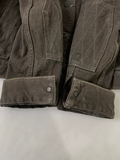 【中古品】【メンズ】 ROUGH AND RUGGED ラフアンドラゲッド デニムジャケット メンズアウター 142-241210-em-06-min サイズ：3 カラー：ダークブラウン 万代Net店
