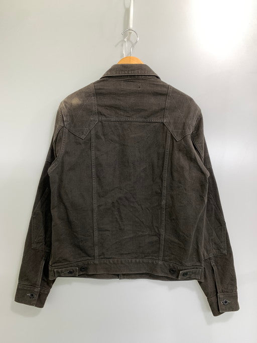 【中古品】【メンズ】 ROUGH AND RUGGED ラフアンドラゲッド デニムジャケット メンズアウター 142-241210-em-06-min サイズ：3 カラー：ダークブラウン 万代Net店