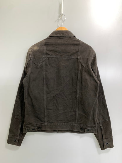 【中古品】【メンズ】 ROUGH AND RUGGED ラフアンドラゲッド デニムジャケット メンズアウター 142-241210-em-06-min サイズ：3 カラー：ダークブラウン 万代Net店