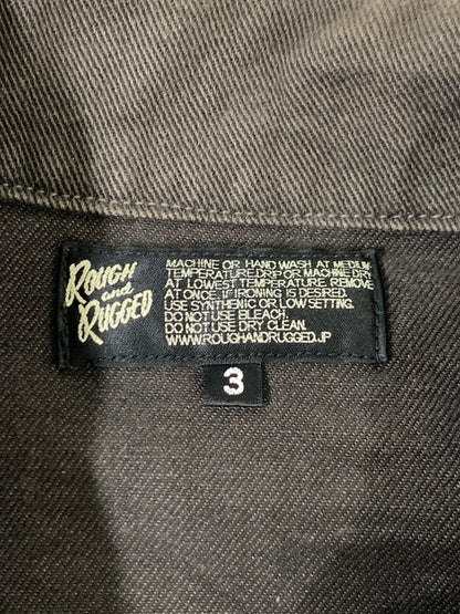 【中古品】【メンズ】 ROUGH AND RUGGED ラフアンドラゲッド デニムジャケット メンズアウター 142-241210-em-06-min サイズ：3 カラー：ダークブラウン 万代Net店