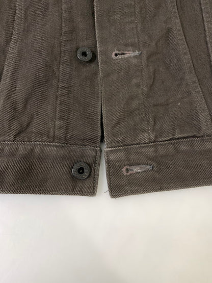 【中古品】【メンズ】 ROUGH AND RUGGED ラフアンドラゲッド デニムジャケット メンズアウター 142-241210-em-06-min サイズ：3 カラー：ダークブラウン 万代Net店