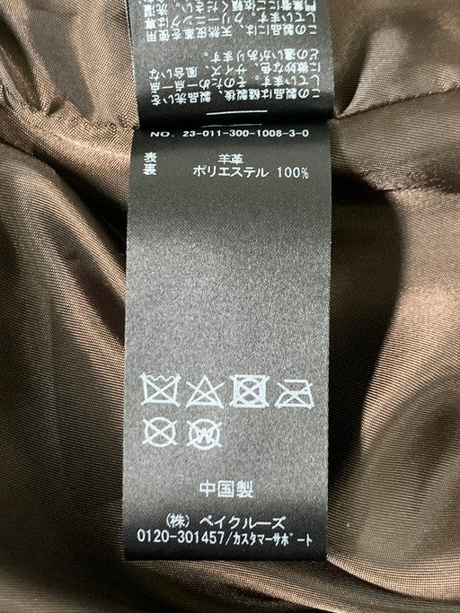 【中古品】【メンズ】 EDIFICE エディフィス シープベジレザー ロングベスト 23-011-300-1008 メンズ トップス インナーアウター メンズベスト 重ね着 147-241210-em-17-min サイズ：F カラー：ブラック 万代Net店