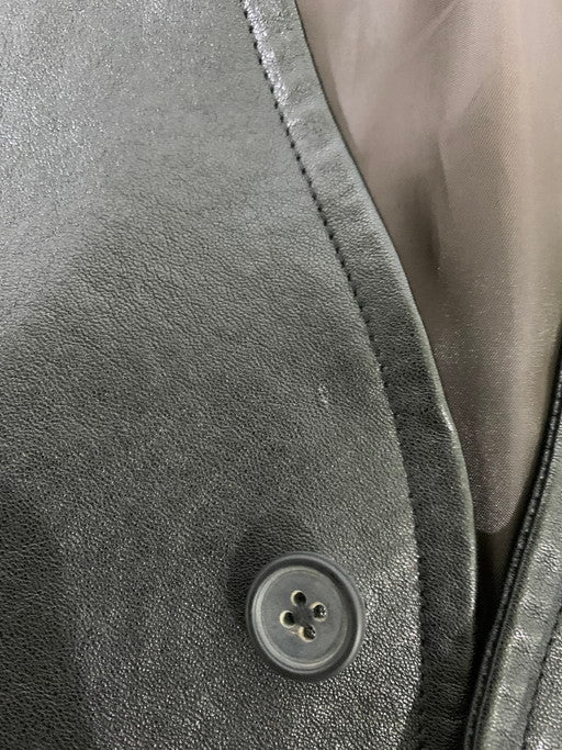 【中古品】【メンズ】 EDIFICE エディフィス シープベジレザー ロングベスト 23-011-300-1008 メンズ トップス インナーアウター メンズベスト 重ね着 147-241210-em-17-min サイズ：F カラー：ブラック 万代Net店