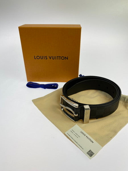 【中古美品】【メンズ】 LOUIS VUITTON ルイ・ヴィトン M8200 ダミエ・グラフィット ベルト・ポンヌフ 35MM 179-241217-AS-26-min カラー：ブラック 万代Net店