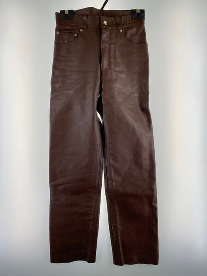 【現状渡し品】【メンズ】 OHPLAN オウプラン レザーパンツ ボトムス 156-241220-me-23-min サイズ：30 カラー：ブラウン 万代Net店