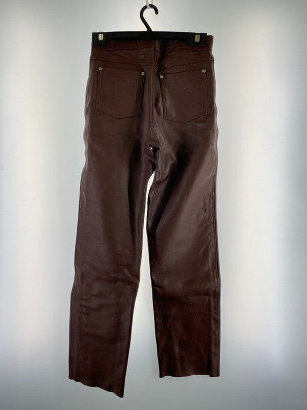 【現状渡し品】【メンズ】 OHPLAN オウプラン レザーパンツ ボトムス 156-241220-me-23-min サイズ：30 カラー：ブラウン 万代Net店