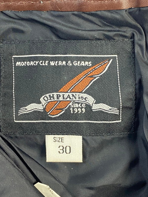 【現状渡し品】【メンズ】 OHPLAN オウプラン レザーパンツ ボトムス 156-241220-me-23-min サイズ：30 カラー：ブラウン 万代Net店
