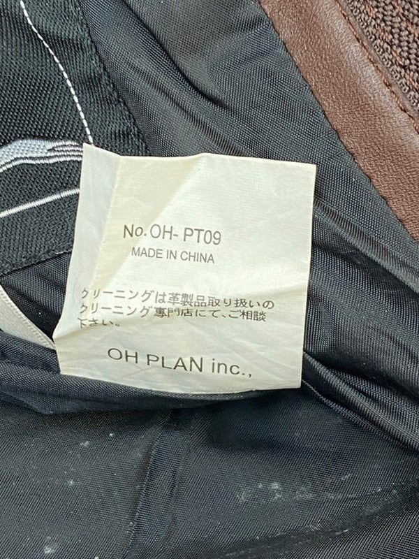 【現状渡し品】【メンズ】 OHPLAN オウプラン レザーパンツ ボトムス 156-241220-me-23-min サイズ：30 カラー：ブラウン 万代Net店