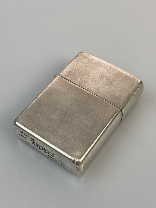 【中古品】【メンズ/レディース】 ZIPPO ジッポ 2014 STERLING SILVER PLAIN スターリングシルバー プレイン ライター 206-250131-me-05-min カラー：シルバー 万代Net店