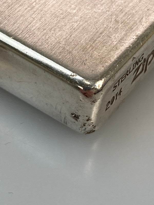 【中古品】【メンズ/レディース】 ZIPPO ジッポ 2014 STERLING SILVER PLAIN スターリングシルバー プレイン ライター 206-250131-me-05-min カラー：シルバー 万代Net店