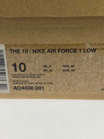 【中古品】【メンズ】 NIKE ナイキ THE 10 AIR FORCE 1 LOW OFF-WHITE AO4606-001 ザ テン エア フォース 1 ロー オフホワイト スニーカー 靴 160-241216-yn-04-min サイズ：28.0cm US10 カラー：BLACK/WHITE-CONE-BLACK 万代Net店