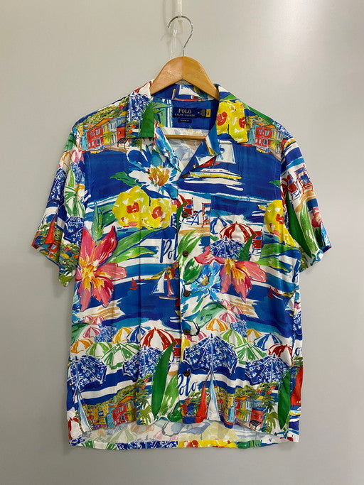 【中古品】【メンズ】  POLO RALPH LAUREN CLASSIC FIT ALOHA SHIRT ポロ ラルフローレン クラシック フィット アロハシャツ 半袖シャツ トップス 147-241212-yn-15-min サイズ：M カラー：マルチカラー 万代Net店