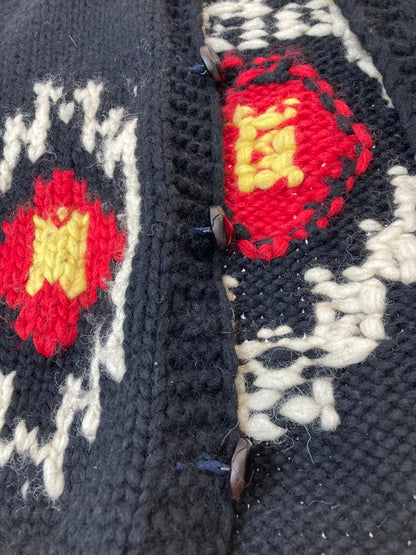 【中古品】【メンズ】 KANATA カナタ COWICHAN NATIVE CARDIGAN カウチン ネイティブ カーディガン ニット アウター 146-241216-me-09-min カラー：ブラック 黒 万代Net店