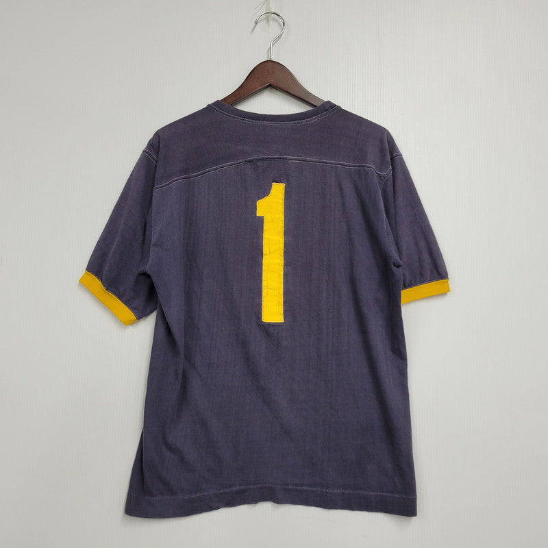 【現状渡し品】【メンズ】 USED VINTAGE NUMBERING FOOTBALL TEE ナンバリング フットボール Tシャツ 半袖 トップス 146-250921-as-09-izu サイズ：42-44 カラー：ネイビー系 万代Net店
