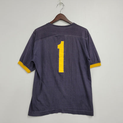 【現状渡し品】【メンズ】 USED VINTAGE NUMBERING FOOTBALL TEE ナンバリング フットボール Tシャツ 半袖 トップス 146-250921-as-09-izu サイズ：42-44 カラー：ネイビー系 万代Net店