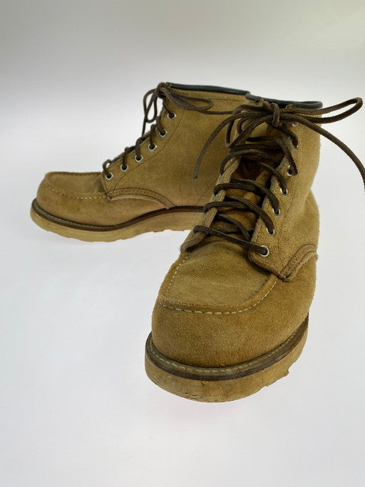 【中古品】【メンズ】 RED WING レッドウィング 90'S 四角犬タグ 6-INCH MOC TOE BOOT 6インチ モックトゥブーツ 靴 164-241220-me-08-min サイズ：26-27cm相当 カラー：ベージュ系 万代Net店