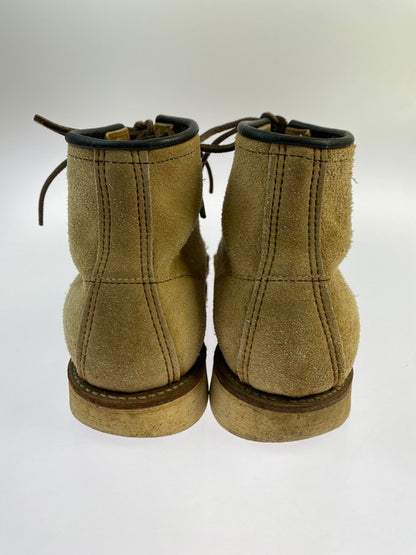 【中古品】【メンズ】 RED WING レッドウィング 90'S 四角犬タグ 6-INCH MOC TOE BOOT 6インチ モックトゥブーツ 靴 164-241220-me-08-min サイズ：26-27cm相当 カラー：ベージュ系 万代Net店