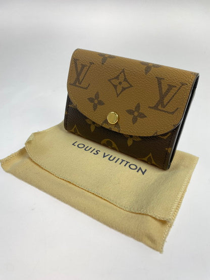 【中古品】【メンズ/レディース】 LOUIS VUITTON ルイ・ヴィトン M82333 ポルトモネ ロザリ モノグラム リバース コンパクトウォレット 179-241222-ks-08-min カラー：ブラウン 万代Net店