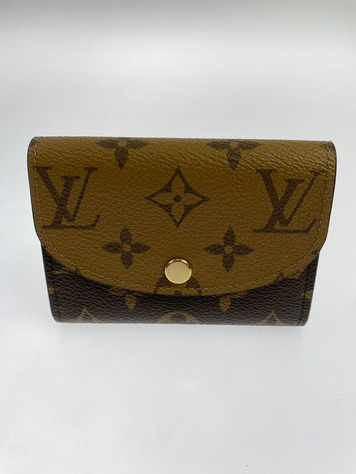 【中古品】【メンズ/レディース】 LOUIS VUITTON ルイ・ヴィトン M82333 ポルトモネ ロザリ モノグラム リバース コンパクトウォレット 179-241222-ks-08-min カラー：ブラウン 万代Net店