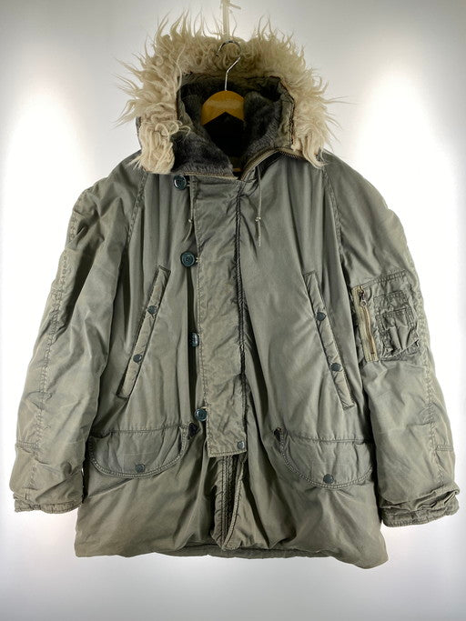 【現状渡し品】【メンズ】  U.S.AIRFORCE SCOVILLジップ N-3B FLIGHT JACKET フライトジャケット アウター 146-241219-AB-10-min サイズ：L カラー：カーキ系 万代Net店