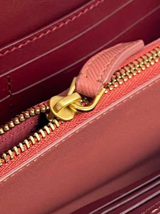 【LIFTる。景品】【中古】【レディース】 BURBERRY バーバリー HALTON LEATHER LONG WALLET 長財布 181-241222-ks-11-min カラー：ピンク 万代Net店