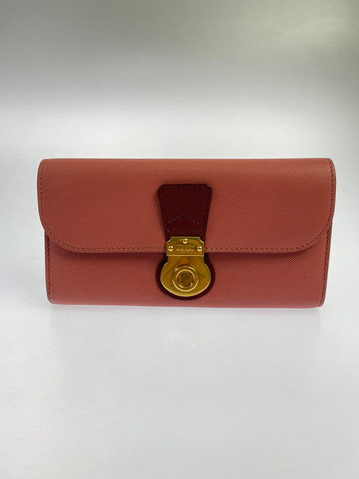 【LIFTる。景品】【中古】【レディース】 BURBERRY バーバリー HALTON LEATHER LONG WALLET 長財布 181-241222-ks-11-min カラー：ピンク 万代Net店