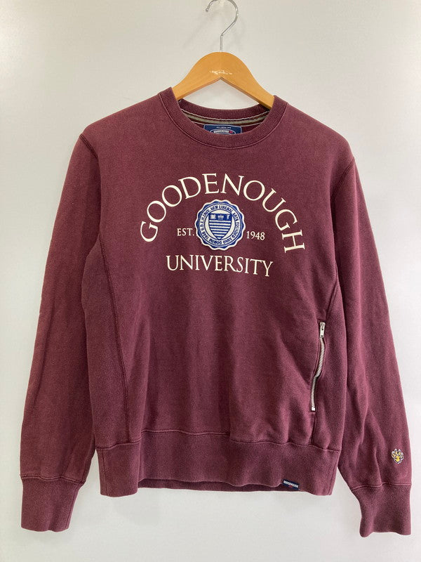 【中古品】【メンズ】 GOODENOUGH グッドイナフ IVY カレッジスウェット トレーナー トップス 142-241216-me-22-min サイズ：S カラー：ボルドー系 万代Net店