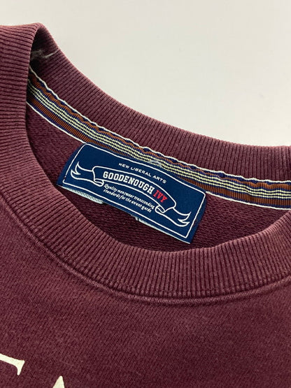 【中古品】【メンズ】 GOODENOUGH グッドイナフ IVY カレッジスウェット トレーナー トップス 142-241216-me-22-min サイズ：S カラー：ボルドー系 万代Net店