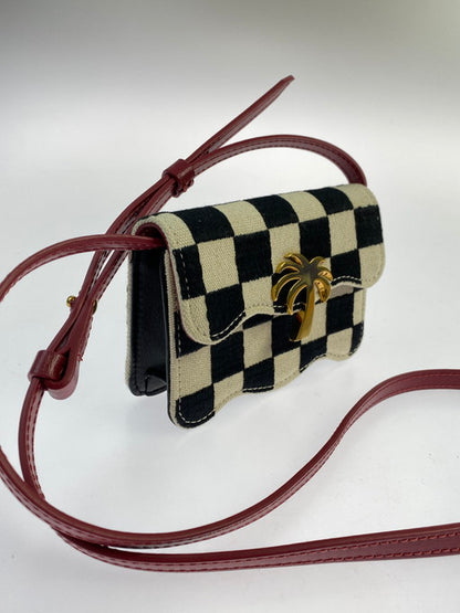 【中古品】【メンズ/レディース】  PALM ANGELS パームエンジェルス MICRO PALM BEACH BAG ショルダーバッグ カバン 鞄 188-241222-AB-12-min カラー：ブラック/ホワイト/レッド/ゴールド系 万代Net店