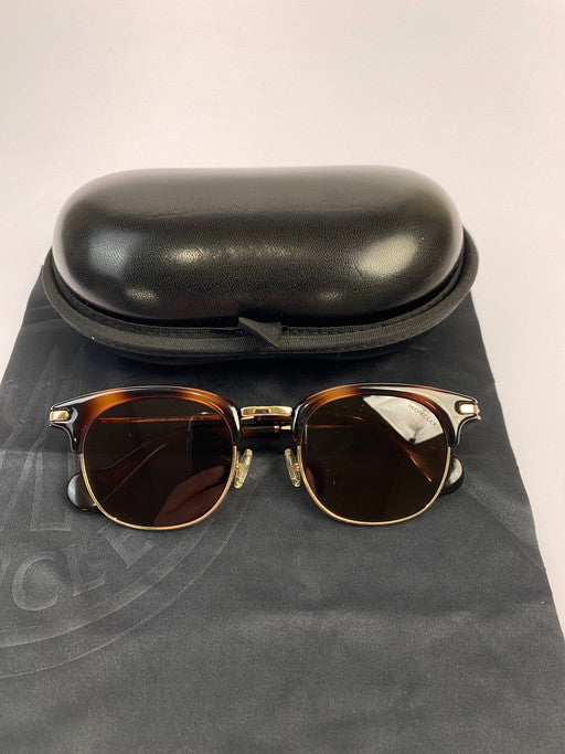 【中古品】【メンズ】 MONCLER モンクレール SUNGLASSES ML0036 52J オーバル サングラス アイウエア 203-241227-yn-01-min サイズ：49□21 145 カラー：ブラウン系 万代Net店