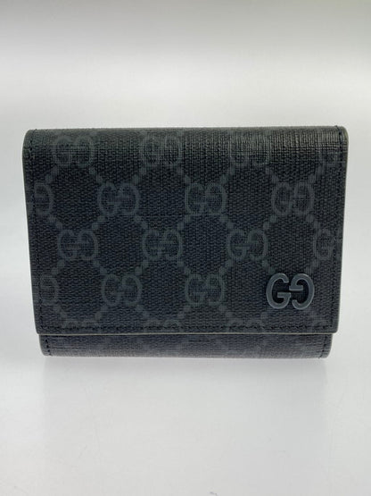 【中古美品】【メンズ/レディース】 GUCCI グッチ 769225 GG ディテール付き GG 三つ折りウォレット 181-241222-ks-10-min カラー：グレー系/グリーン 万代Net店