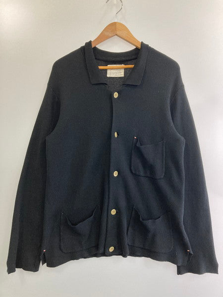 【中古品】【メンズ】 PORTER CLASSIC ポータークラシック COTTON SILK CARDIGAN コットン シルク カーディガン 140-241223-me-04-min サイズ：XL カラー：ブラック 黒 万代Net店