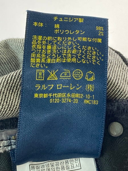 【中古品】【メンズ】 RALPH LAUREN ラルフローレン COATING STUDS PANT コーティング スタッズ パンツ ボトムス 157-241223-me-16-min サイズ：28 カラー：ブラック 万代Net店