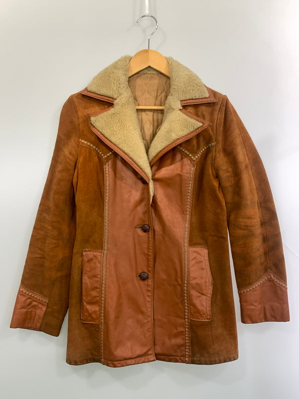 【現状渡し品】【メンズ】 JOO KAY ジョーオーケイ 60-70'S レザーコート アウター 146-260619-jt-27-min サイズ：サイズ不明 下記参照 カラー：ブラウン系 万代Net店