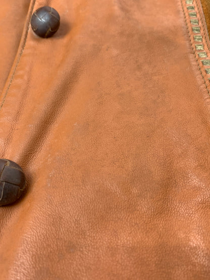【現状渡し品】【メンズ】 JOO KAY ジョーオーケイ 60-70'S レザーコート アウター 146-260619-jt-27-min サイズ：サイズ不明 下記参照 カラー：ブラウン系 万代Net店