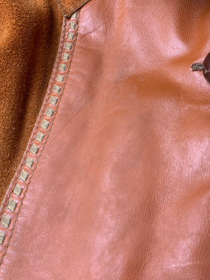 【現状渡し品】【メンズ】 JOO KAY ジョーオーケイ 60-70'S レザーコート アウター 146-260619-jt-27-min サイズ：サイズ不明 下記参照 カラー：ブラウン系 万代Net店