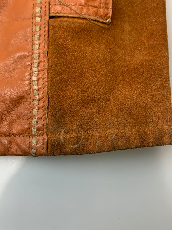 【現状渡し品】【メンズ】 JOO KAY ジョーオーケイ 60-70'S レザーコート アウター 146-260619-jt-27-min サイズ：サイズ不明 下記参照 カラー：ブラウン系 万代Net店