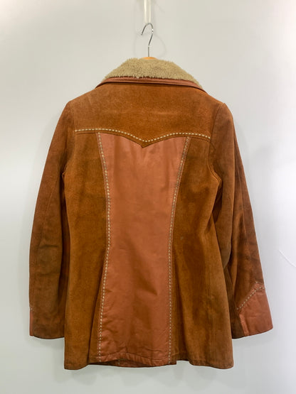 【現状渡し品】【メンズ】 JOO KAY ジョーオーケイ 60-70'S レザーコート アウター 146-260619-jt-27-min サイズ：サイズ不明 下記参照 カラー：ブラウン系 万代Net店