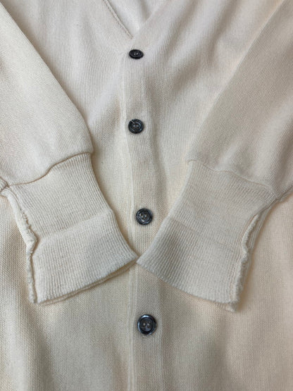 【中古品】【メンズ】 KNIGHTS BRIDGE ナイツ ブリッジ USA製 90S KNIT CARDIGAN アメリカ製 ９０年代 ナイト カーディガン メンズ 146-241223-em-13-min サイズ：L カラー：オフホワイト 万代Net店