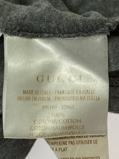 【中古品】【メンズ】  GUCCI グッチ 孔雀プリントTシャツ 328109 メンズトップス クジャク 141-241223-em-02-min サイズ：XS カラー：グレー 万代Net店