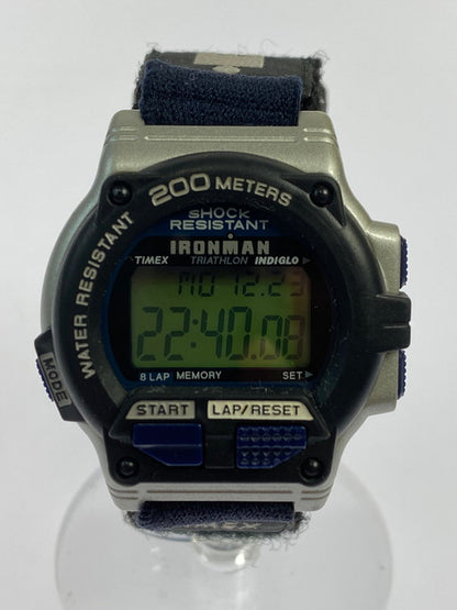 【中古品】【メンズ】 TIMEX タイメックス 90S IRONMAN INDIGLO TRIATHLON アイアンマン オールド デジタル 腕時計 クォーツ腕時計 メンズ 197-241225-em-08-min カラー：ブラック 万代Net店