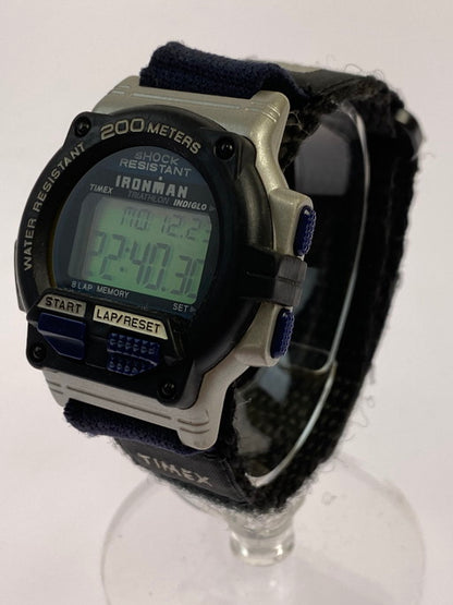 【中古品】【メンズ】 TIMEX タイメックス 90S IRONMAN INDIGLO TRIATHLON アイアンマン オールド デジタル 腕時計 クォーツ腕時計 メンズ 197-241225-em-08-min カラー：ブラック 万代Net店