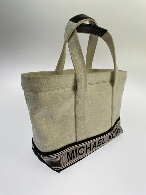 【中古品】【レディース】 Michael Kors マイケルコース THE MICHAEL BAG 30R4G01T1C 横型 舟形 レディース トートバック 188-241225-em-12-min カラー：オフホワイト 万代Net店