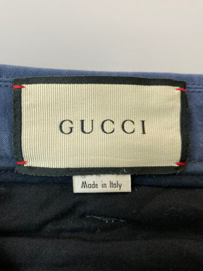 【中古品】【メンズ】 GUCCI グッチ 495695 18SS SIDELINE GABARDINE PANTS ボトムス パンツ ズボン 152-241224-AS-12-min サイズ：44 カラー：ブルー系 万代Net店