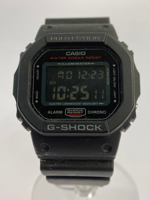 【中古品】【メンズ】 G-SHOCK ジーショック DW-5600HR デジタル時計 メンズ ウォッチ カシオ 196-241225-em-06-min カラー：ブラック/レッド 万代Net店