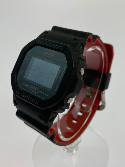 【中古品】【メンズ】 G-SHOCK ジーショック DW-5600HR デジタル時計 メンズ ウォッチ カシオ 196-241225-em-06-min カラー：ブラック/レッド 万代Net店