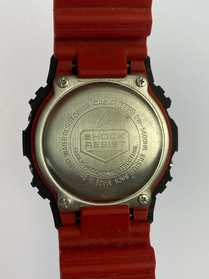 【中古品】【メンズ】 G-SHOCK ジーショック DW-5600HR デジタル時計 メンズ ウォッチ カシオ 196-241225-em-06-min カラー：ブラック/レッド 万代Net店