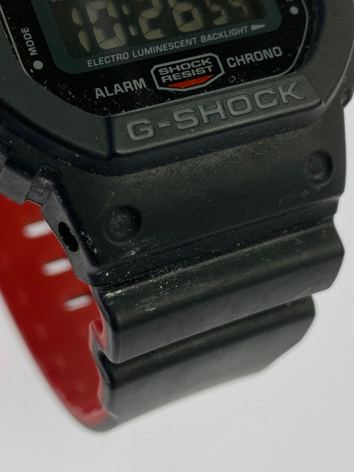 【中古品】【メンズ】 G-SHOCK ジーショック DW-5600HR デジタル時計 メンズ ウォッチ カシオ 196-241225-em-06-min カラー：ブラック/レッド 万代Net店